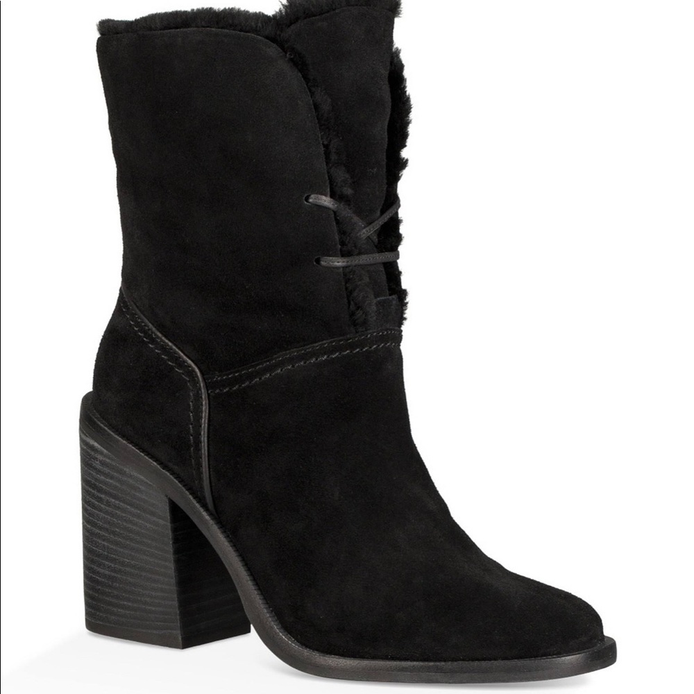 UGG Jerene black boot, 3.75” heel, brand new, 9.5
